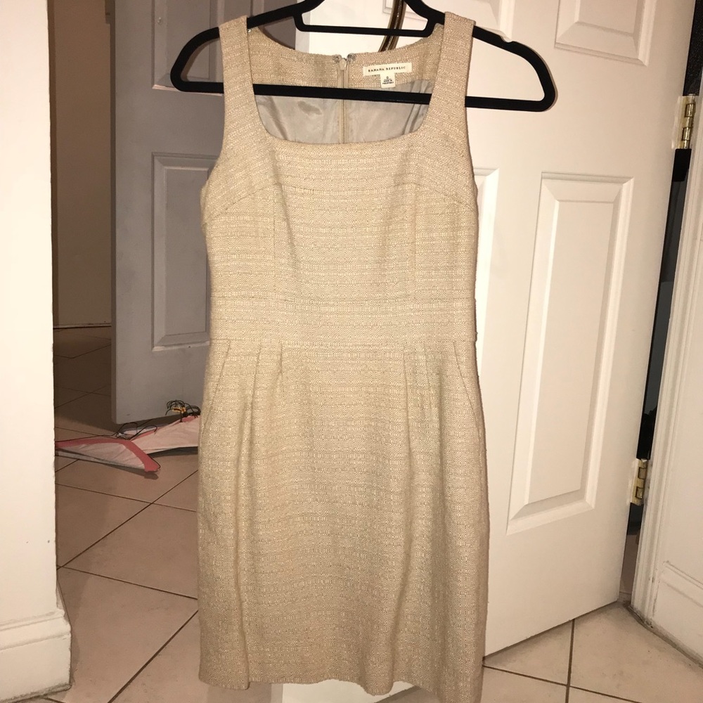 Banana republic tweed beige dress